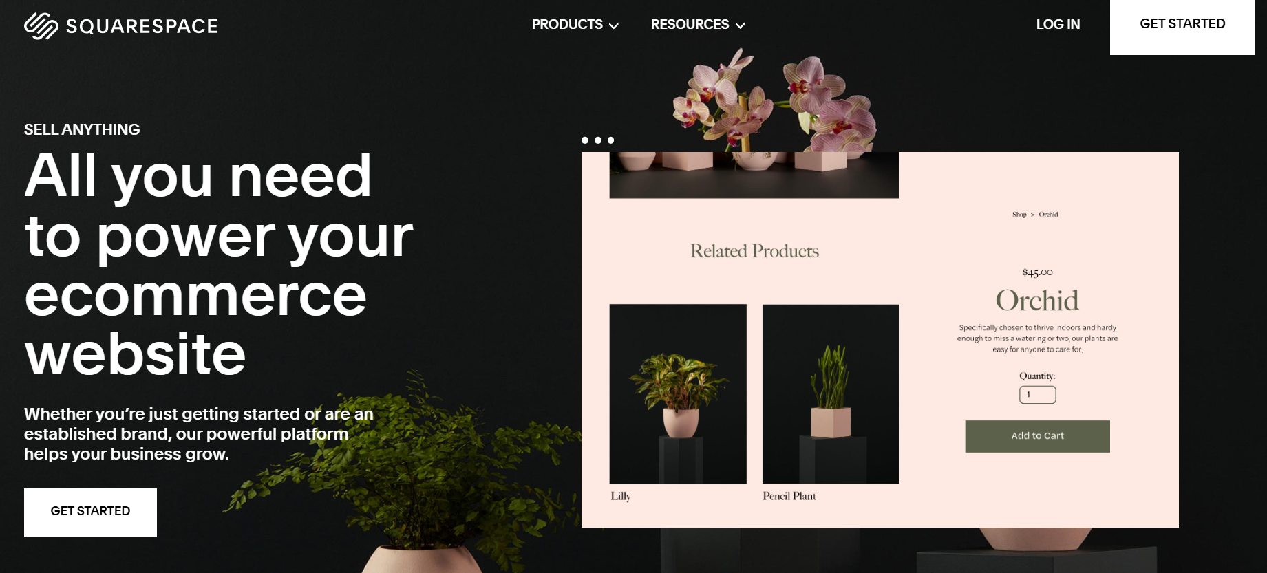 squarespace ecommerce website