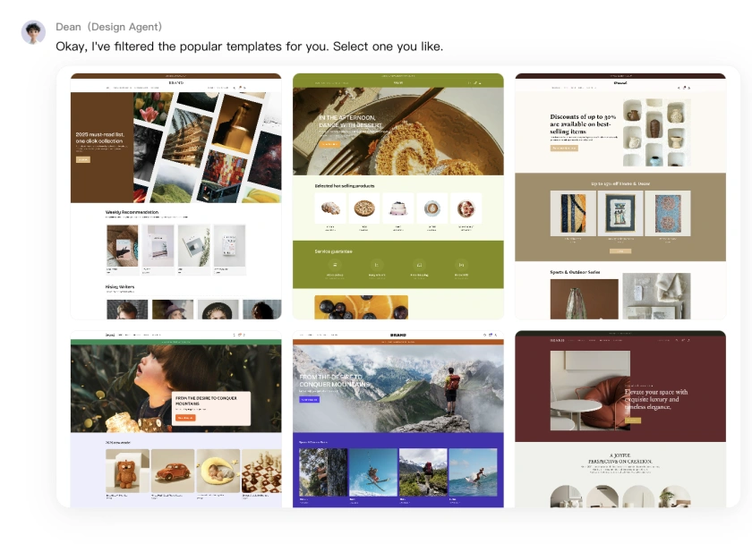 design agent changes store theme