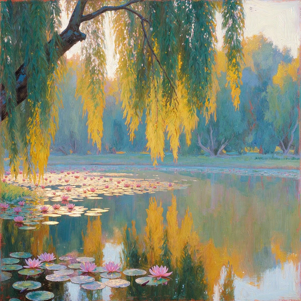 Impressionist hero scene