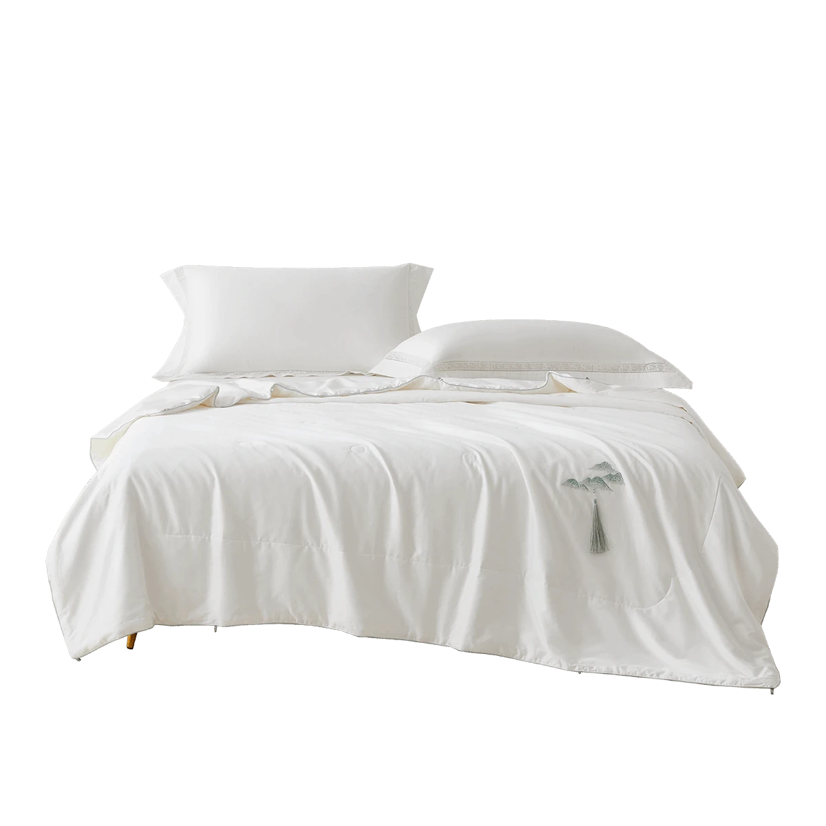 Serene Mist Oeko-Tex® Certified Cotton & Mulberry Silk Comforter