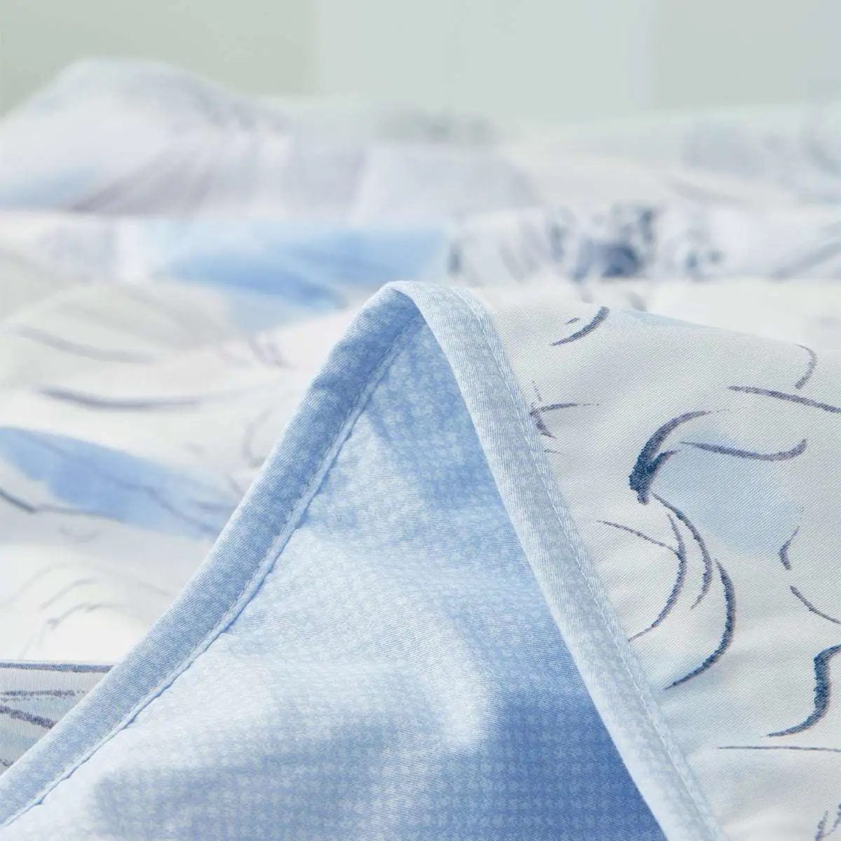 100% Cotton Antibacterial Fiber Washed Summer Quilt