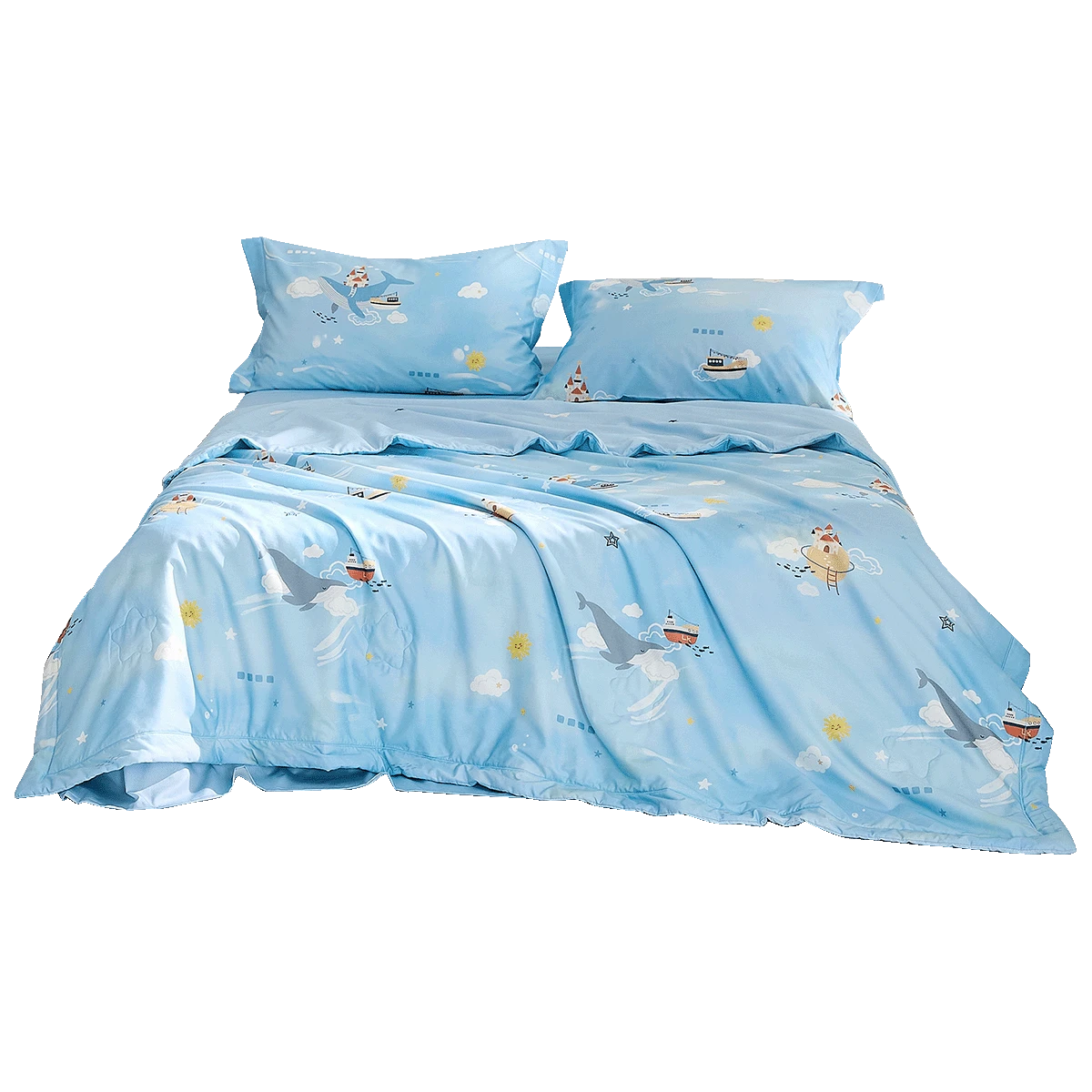 100% Mulberry Silk Summer Quilt - Machine Washable Comforter-Kids