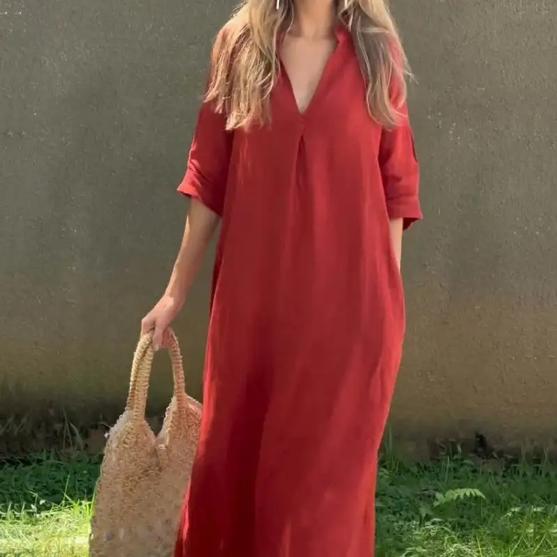 ✨Elegant V-neck slit dress✨