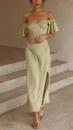 Butterfly Sleeve Off-Shoulder Dress