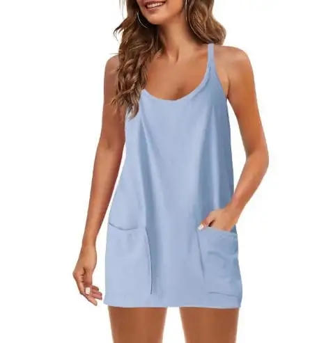 Women's Sleeveless Summer Dress with Shorts
