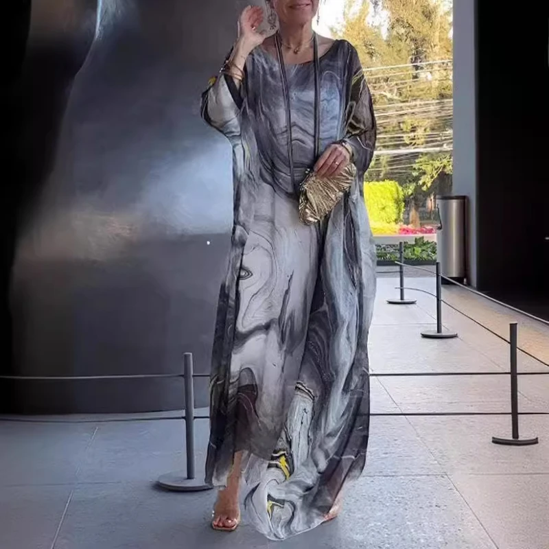Elegance in chiffon with marbled finish