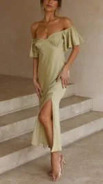 Butterfly Sleeve Off-Shoulder Dress