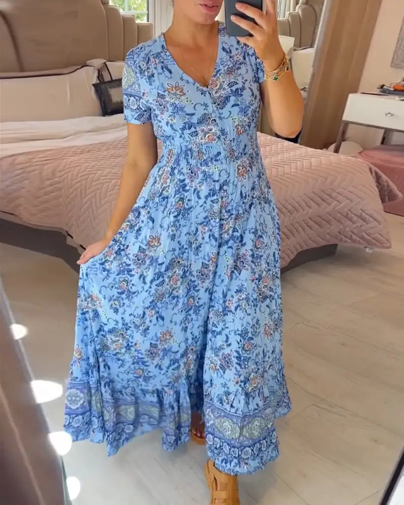 Floral V-neck dress