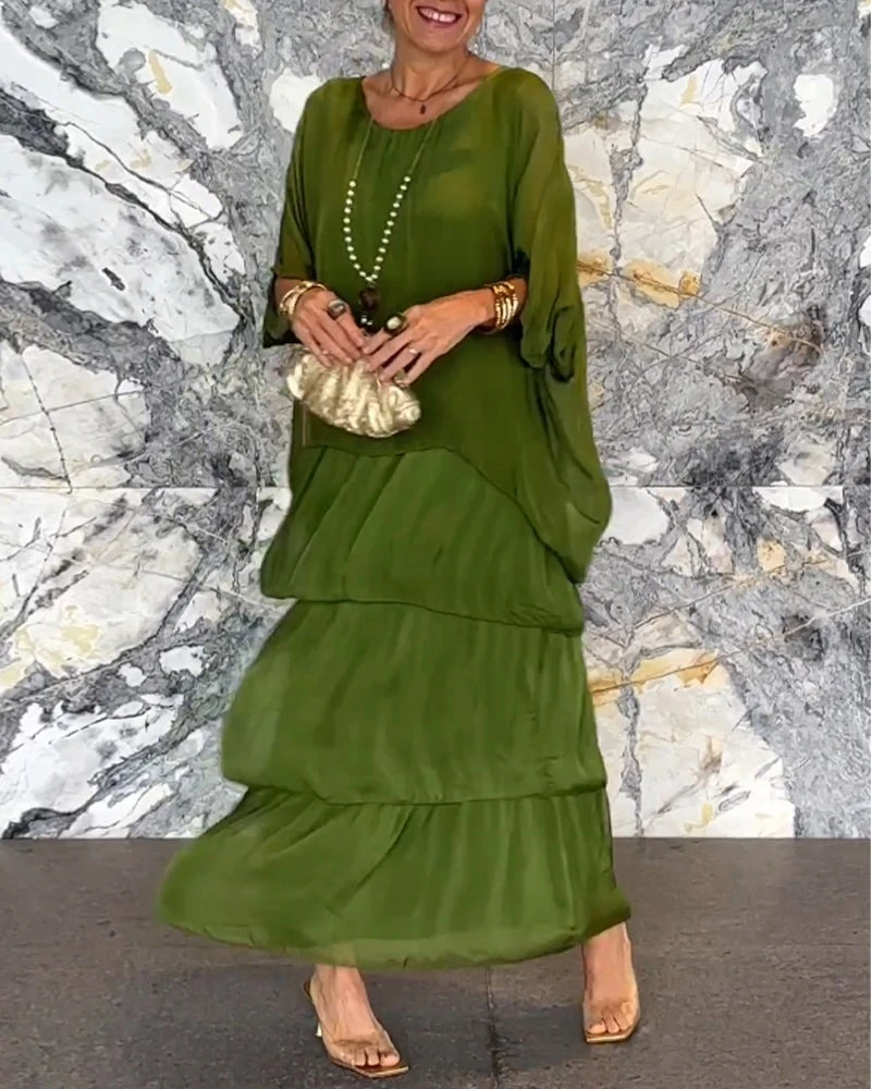 Summer New Fashion) ARTISTIC STYLE CHIFFON LOOSE DRESS ✨