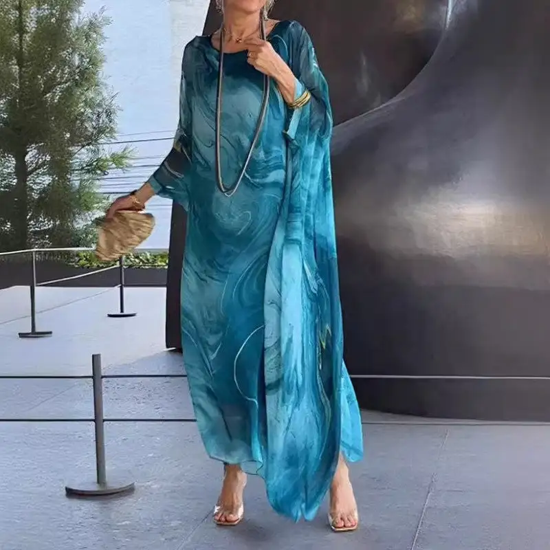 Elegance in chiffon with marbled finish