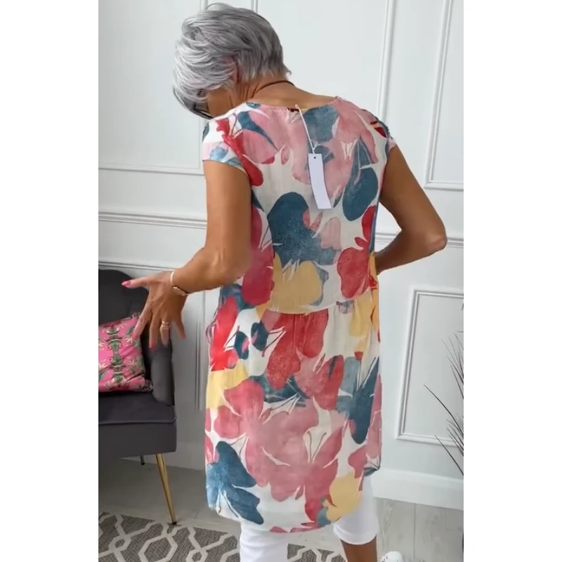 100% linen skirt with butterfly print for spring/summer