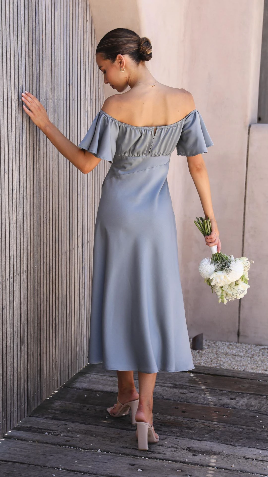 Butterfly Sleeve Off-Shoulder Dress