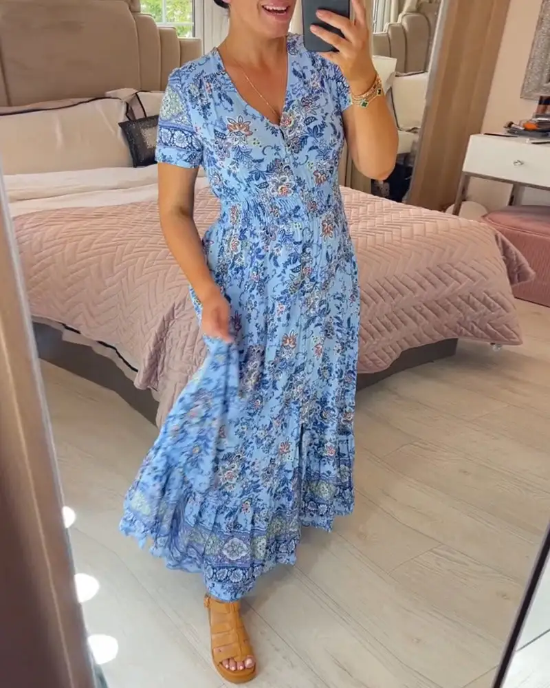 Floral V-neck dress