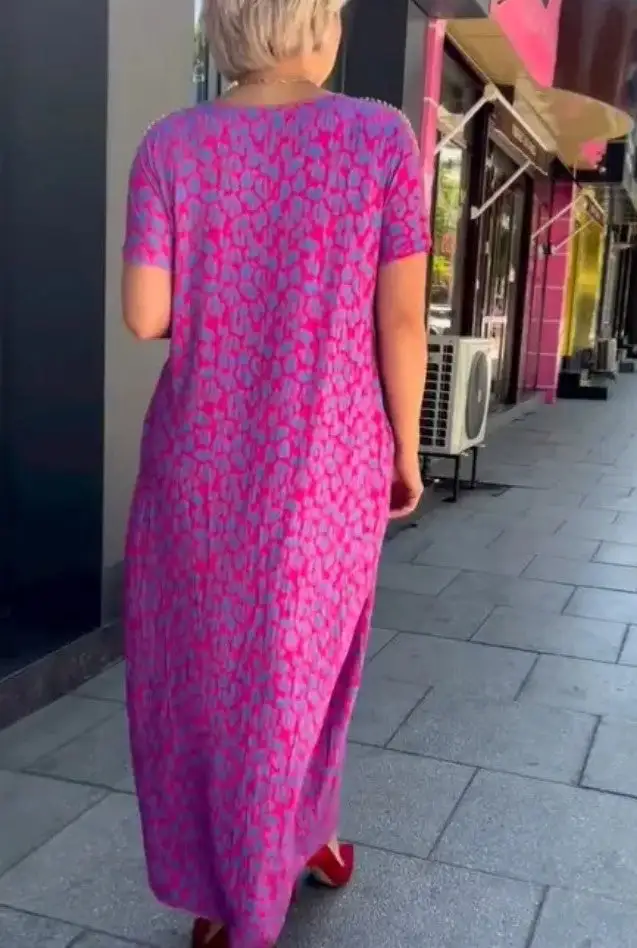 Fashionable plus-size Print Dress