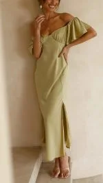 Butterfly Sleeve Off-Shoulder Dress