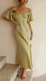 Butterfly Sleeve Off-Shoulder Dress