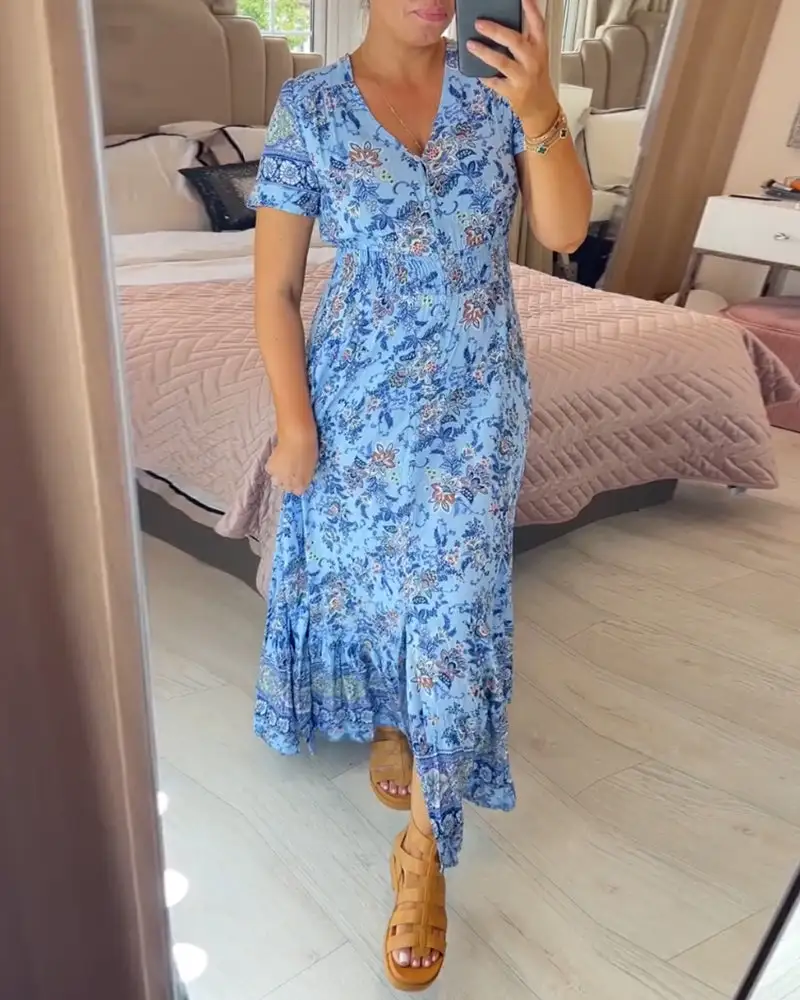 Floral V-neck dress