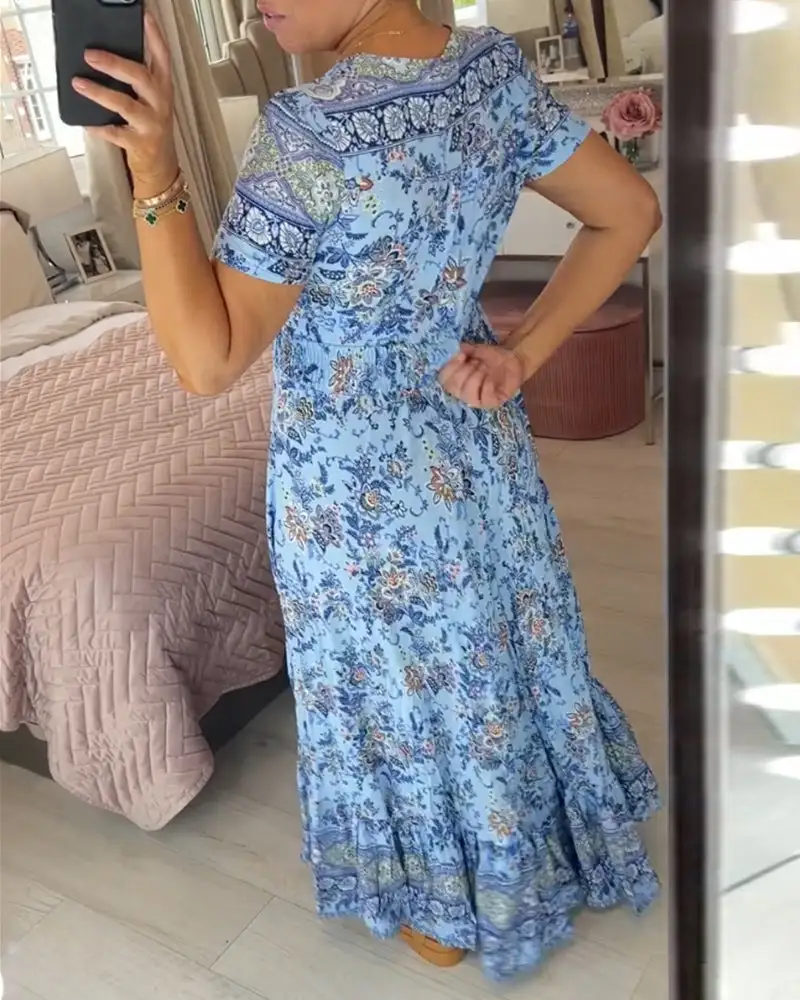 Floral V-neck dress