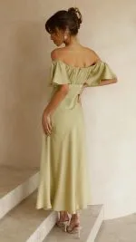 Butterfly Sleeve Off-Shoulder Dress