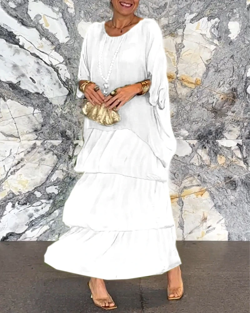 (2024 New Summer New Fashion) ARTISTIC STYLE CHIFFON LOOSE DRESS ✨BUY