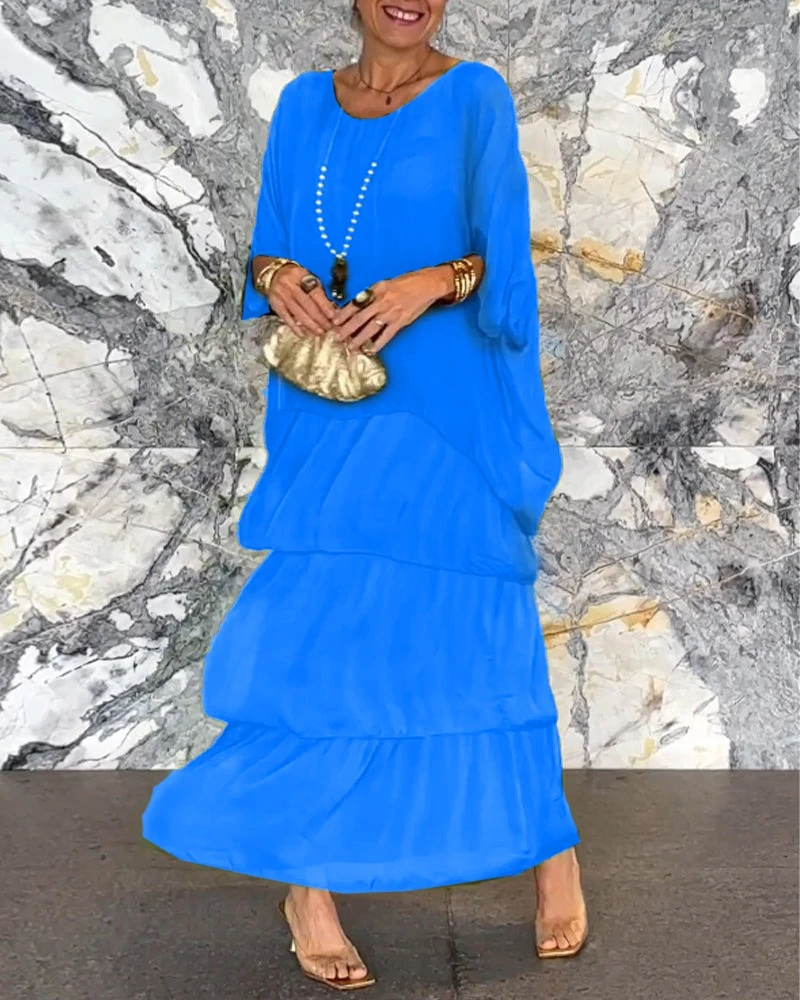 (2024 New Summer New Fashion) ARTISTIC STYLE CHIFFON LOOSE DRESS ✨BUY