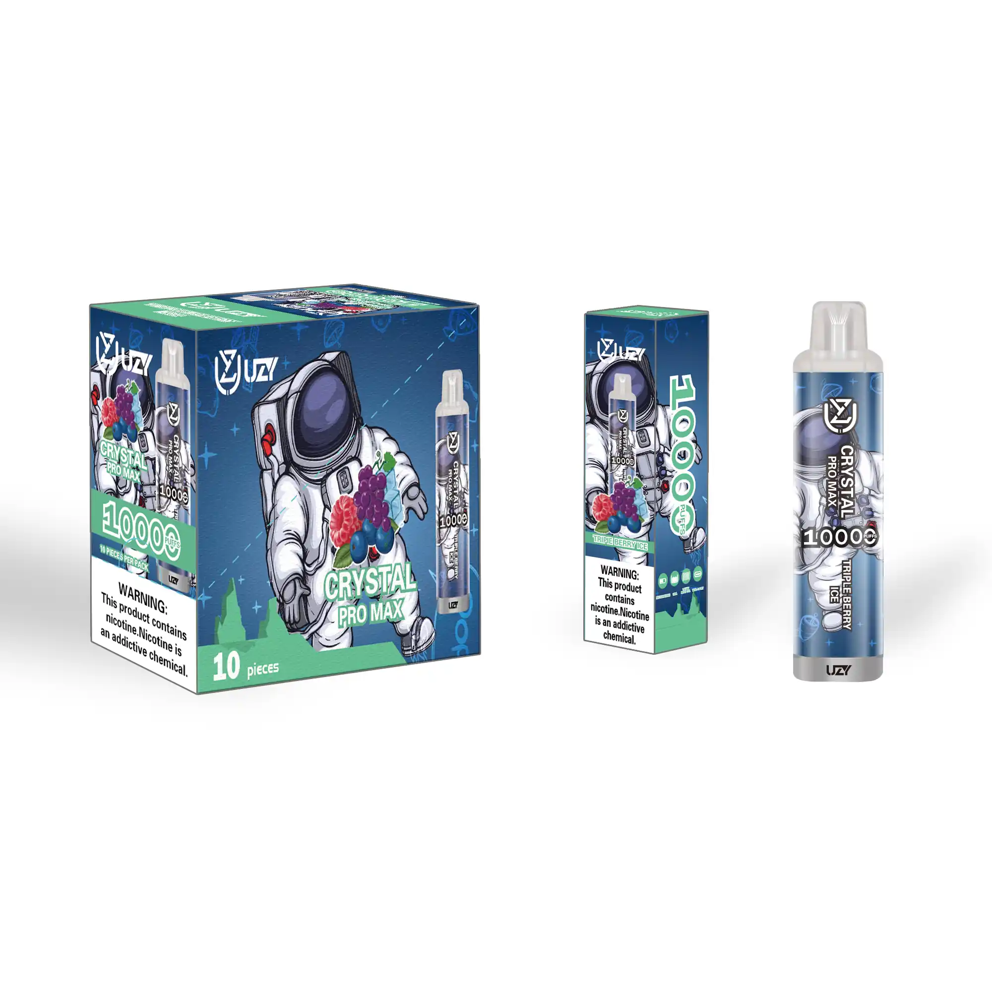 Uzy-Crystal-Pro-Max-10k-Puff-Space-Man-Vape-Crystal-Disposable-Vape-Bulk-Triple-Berry-Ice-Vape-Flavor-In-Devil-Vape.webp