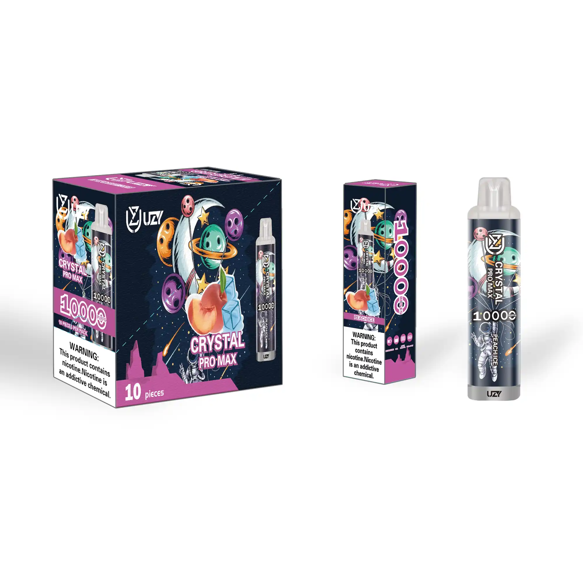 Uzy-Crystal-Pro-Max-10k-Puff-Space-Man-Vape-Crystal-Disposable-Vape-Bulk-Peach-Ice-Vape-Flavor-In-Devil-Vape.webp
