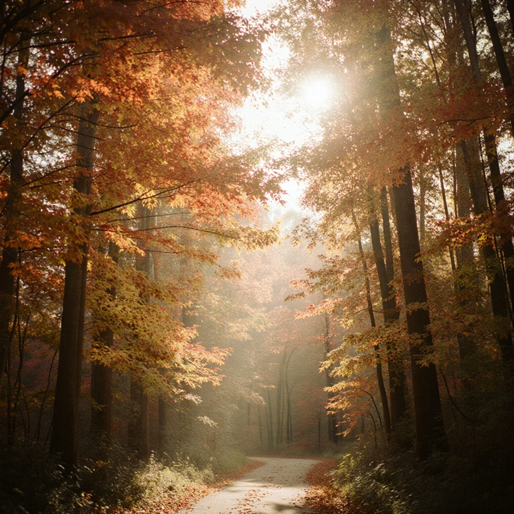 Maple forest in peak autumn color