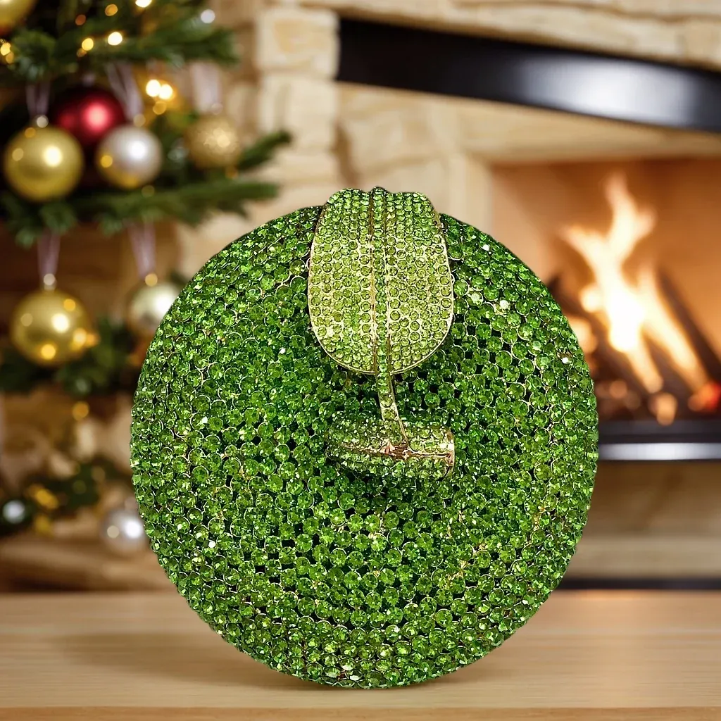 Envyre1 apple shaped crystal clutch evening bag
