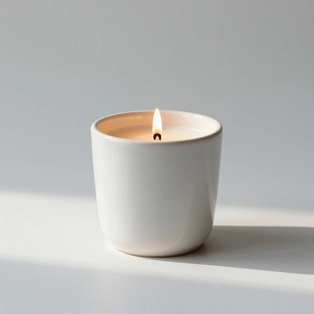 [Example]Garden Herbs Ceramic Candle, Calming Herbal Scent for Home Decor