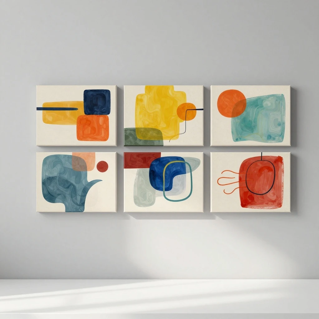 [Example]Abstract Wall Art Canvas Set - Vibrant Colors & Artistic Patterns for Home Decor