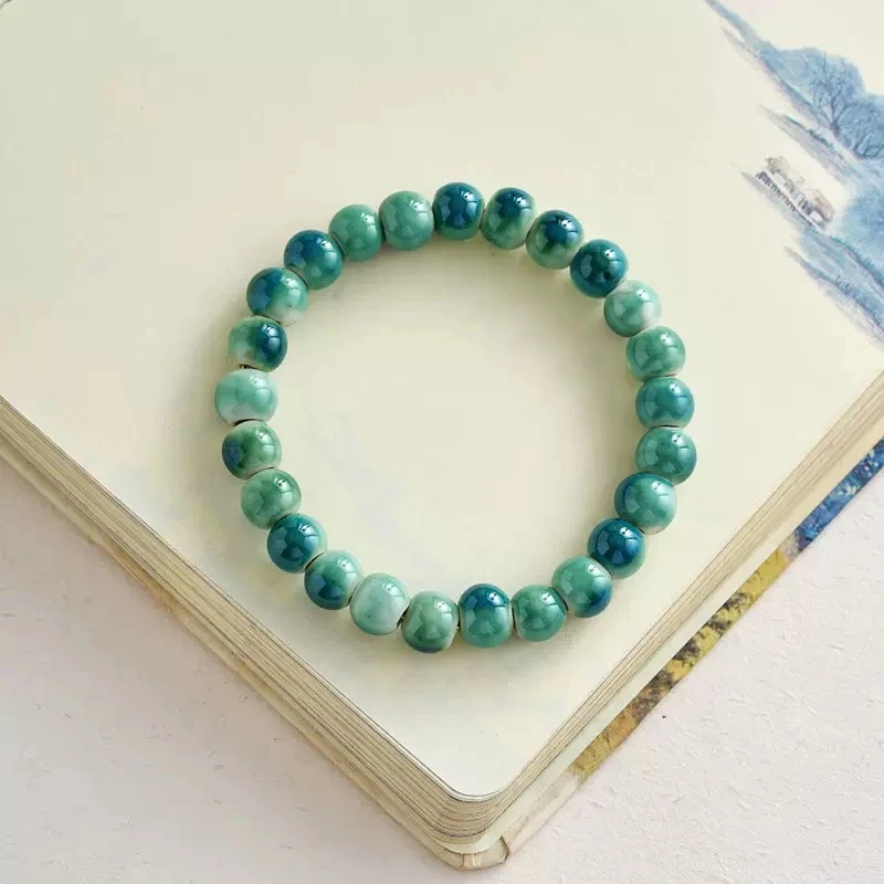 Green crystalline handmade ceramic bracelet 8mm.jpg