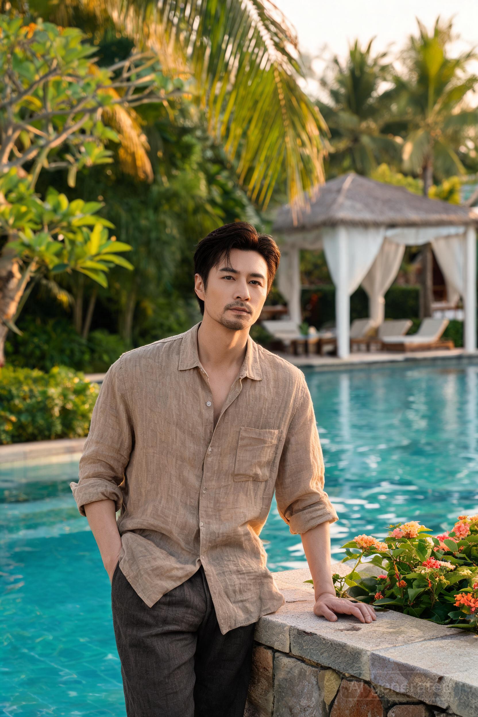 Men's Linen Resort Shirt