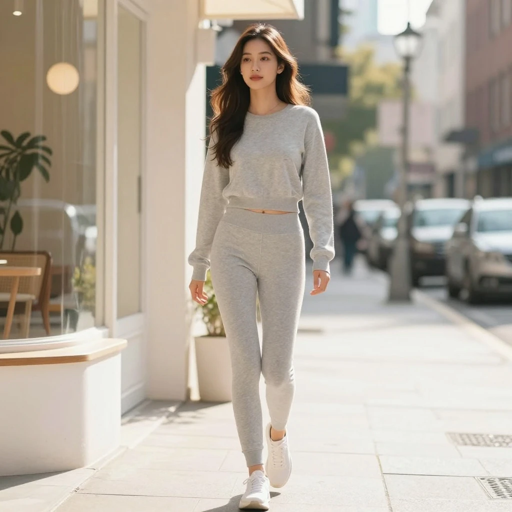YETOWA athleisure two-piece set lifestyle