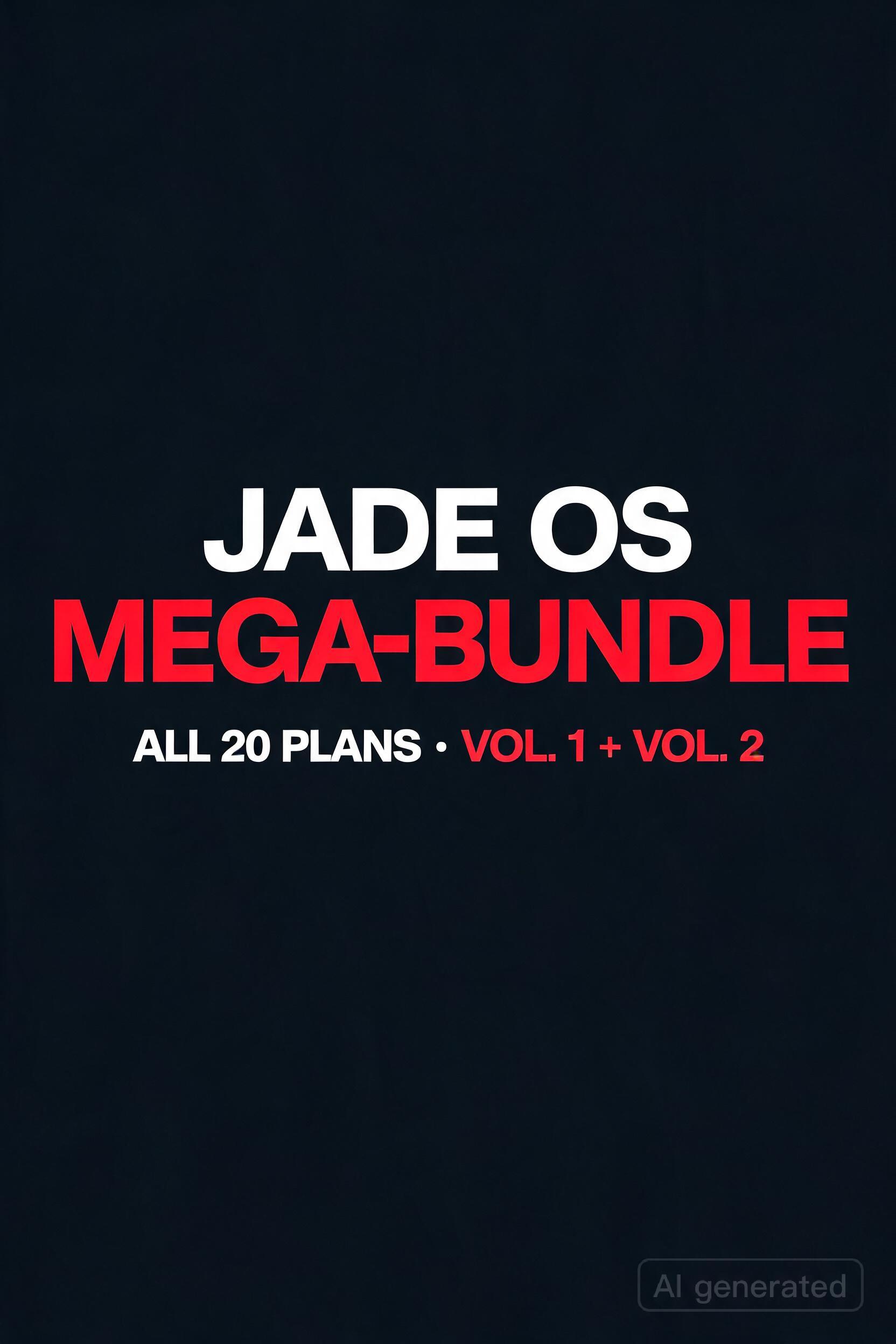 Jade OS Mega-Bundle — All 20 Plans (Vol. 1 + Vol. 2)