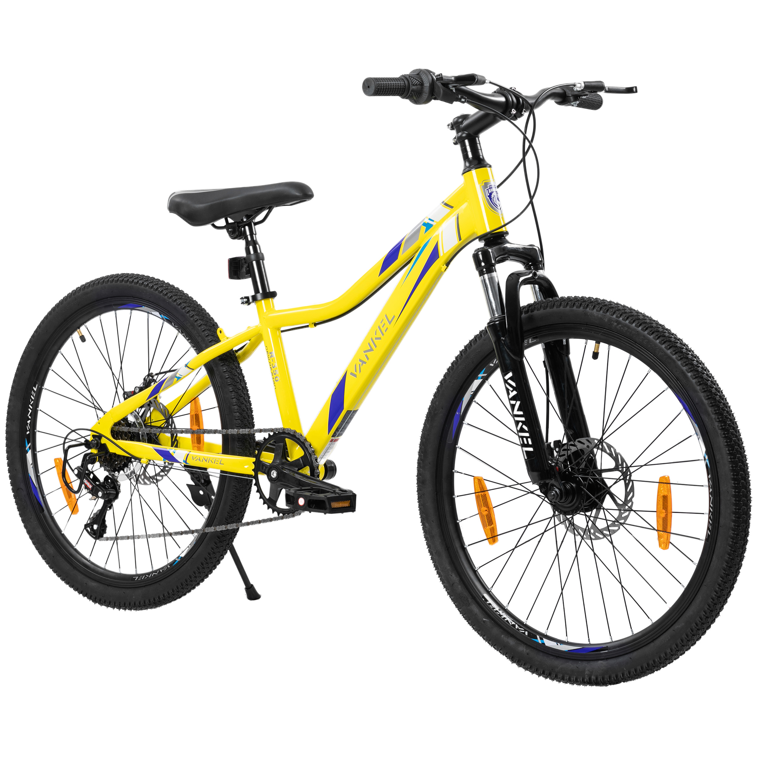 VANKEL VK02 24-Zoll-Fahrrad, Gelb, Ansicht 2