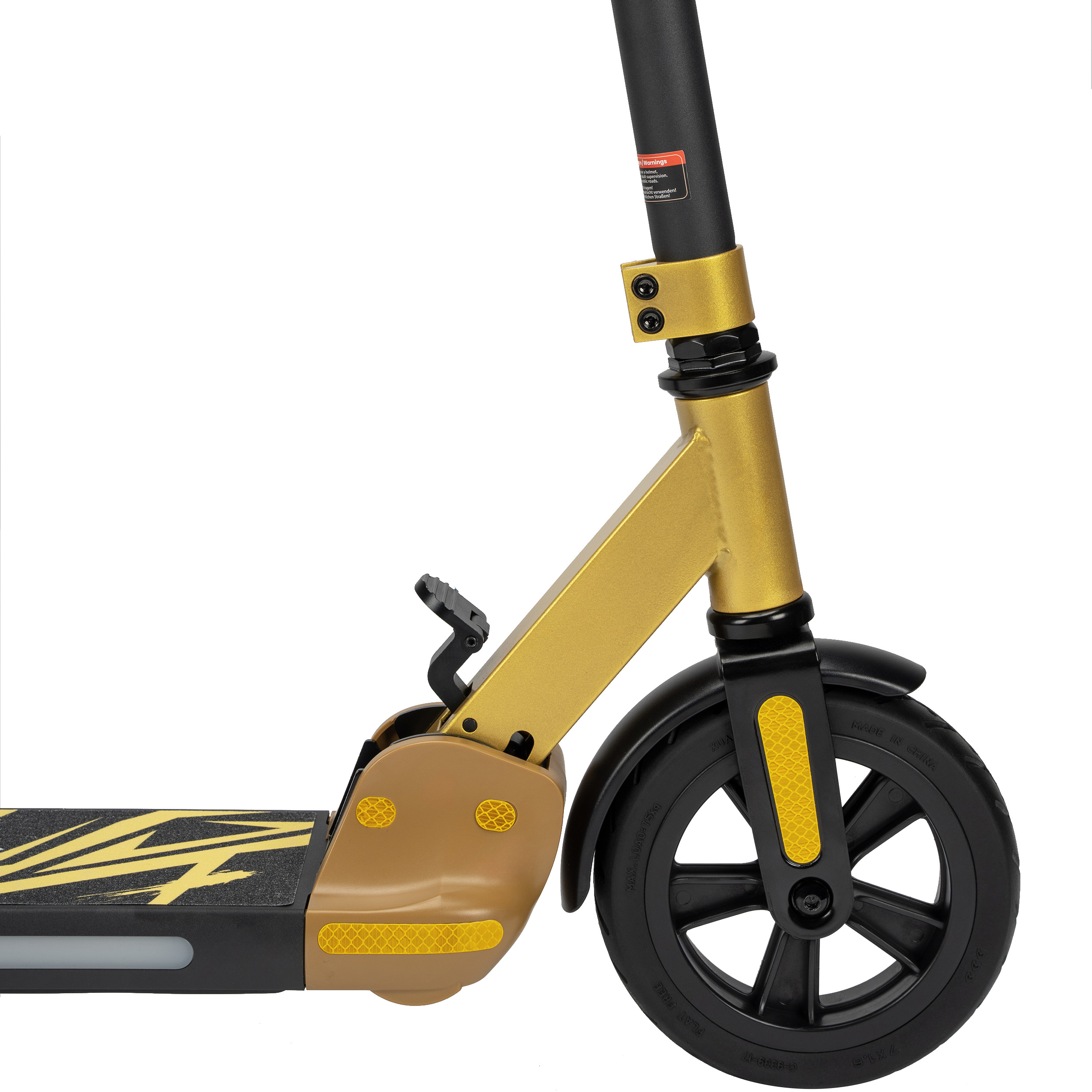 S01 Kinder-E-Scooter mit StarRider-Aufschrift, Gelb, Ansicht 2