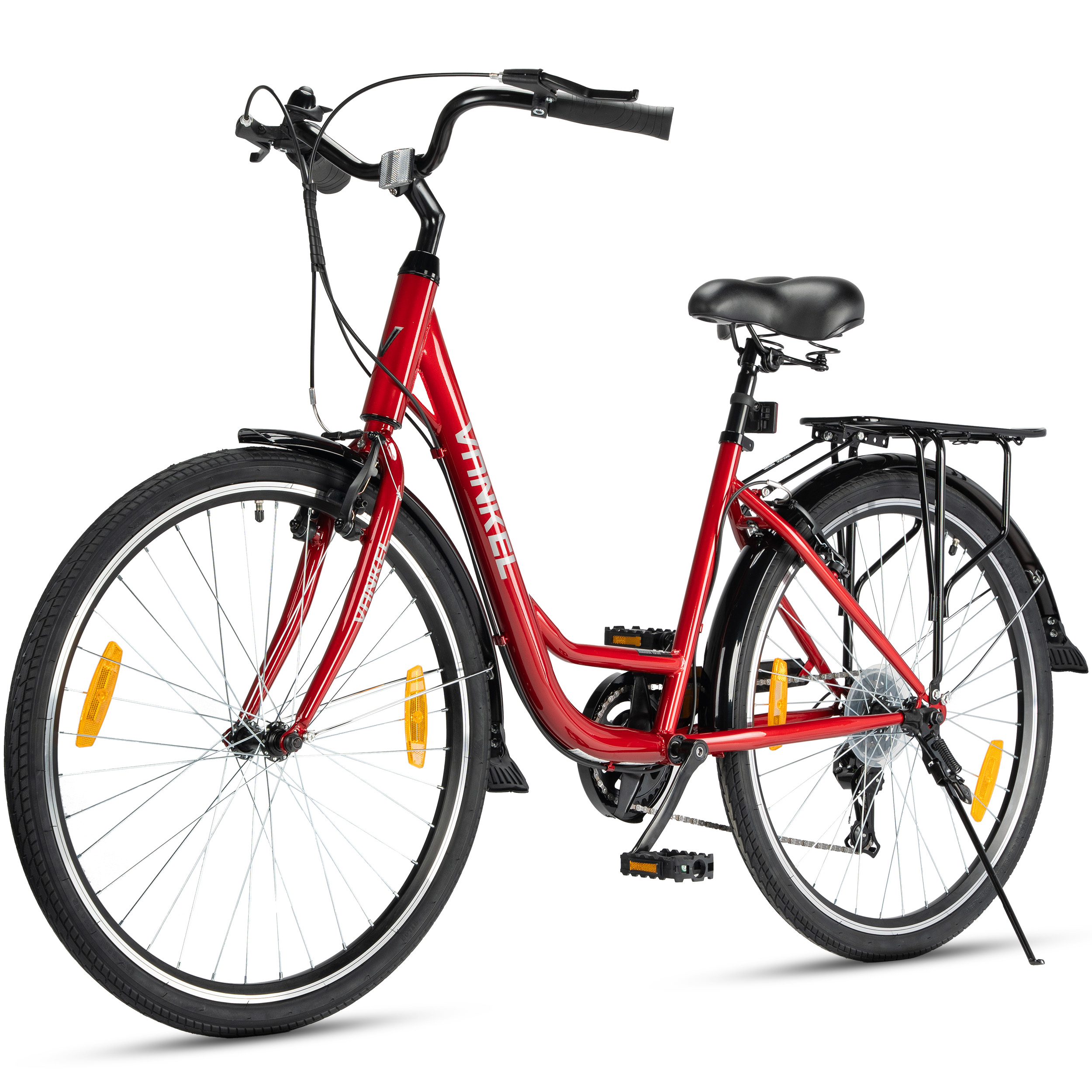 VANKEL Citybike 26 Zoll Rot