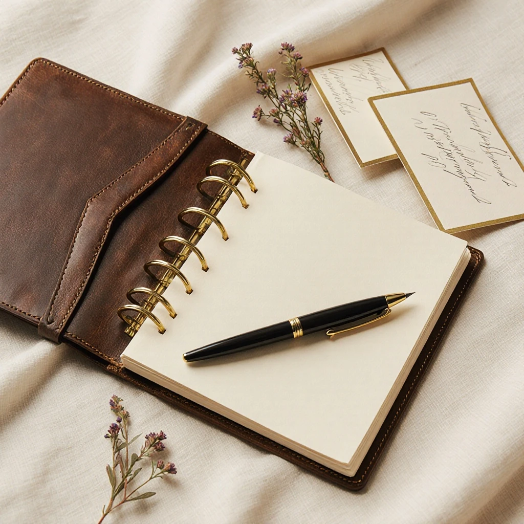 Editorial planning flat-lay