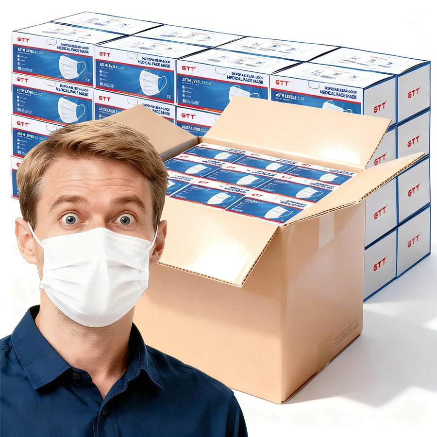 100/500Pcs Face Mask Disposable KN95 3 Ply Breathable Earloop Protective Mask for Home School Office Outdoor Wholesale Discount - hover