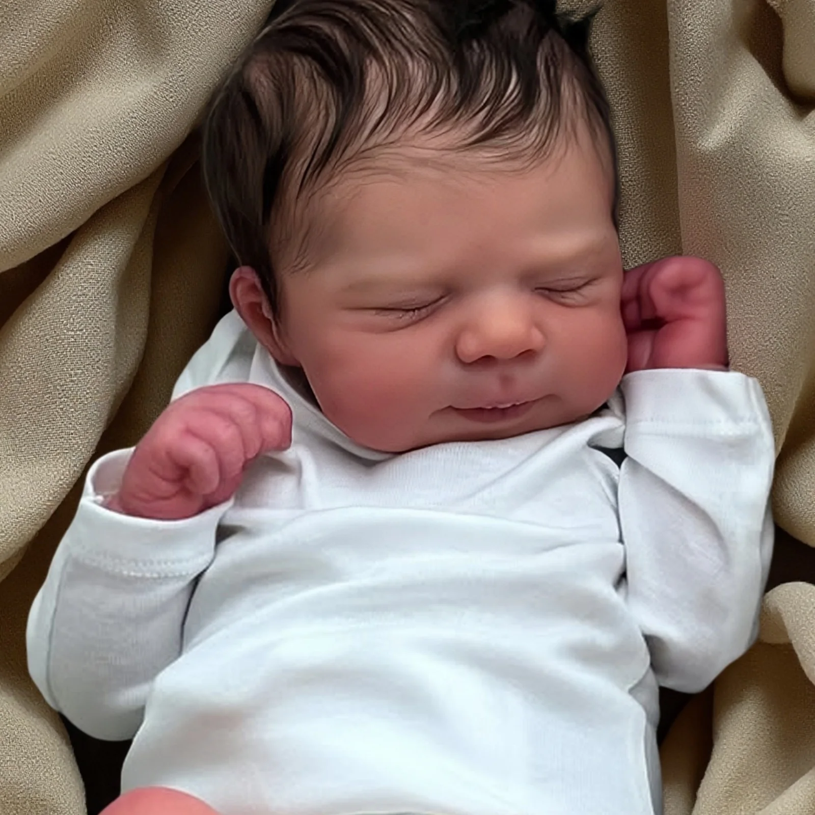 Reborn doll shown with its finished details