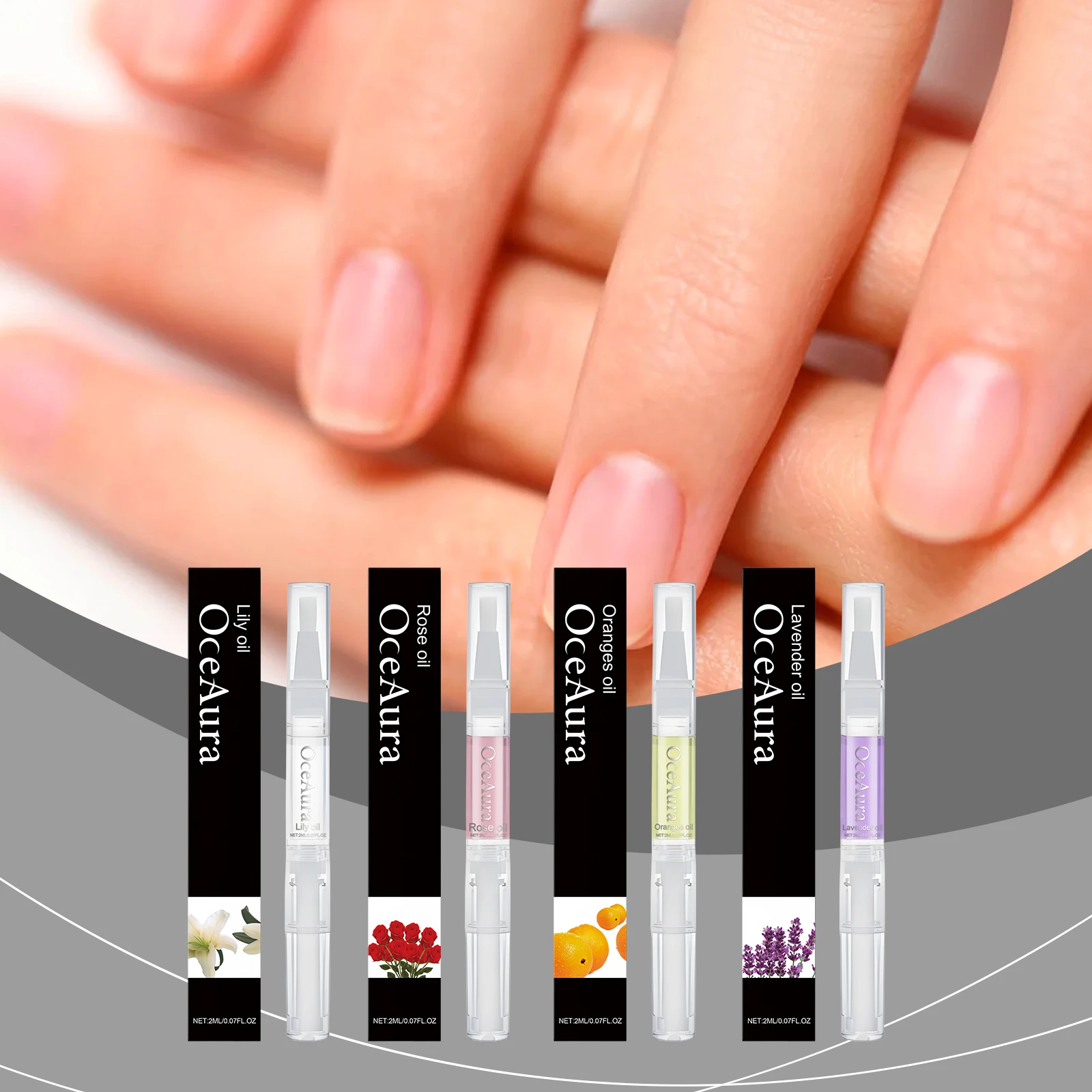 OceAura Nail Care Nourishes Oil Pen, Moistens And Protects Nails And Nails With Anti-Dead Skin Barbs